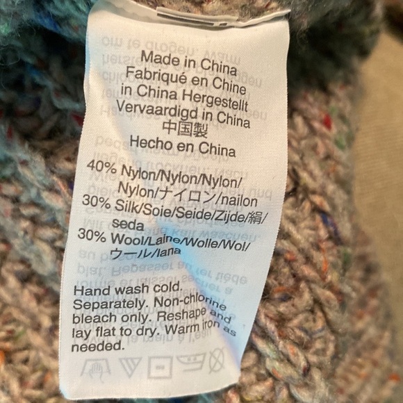 Madewell Colorfleck Ribbed Silk Blend Knitted Turtleneck Sweater - XXS - Picture 12 of 15